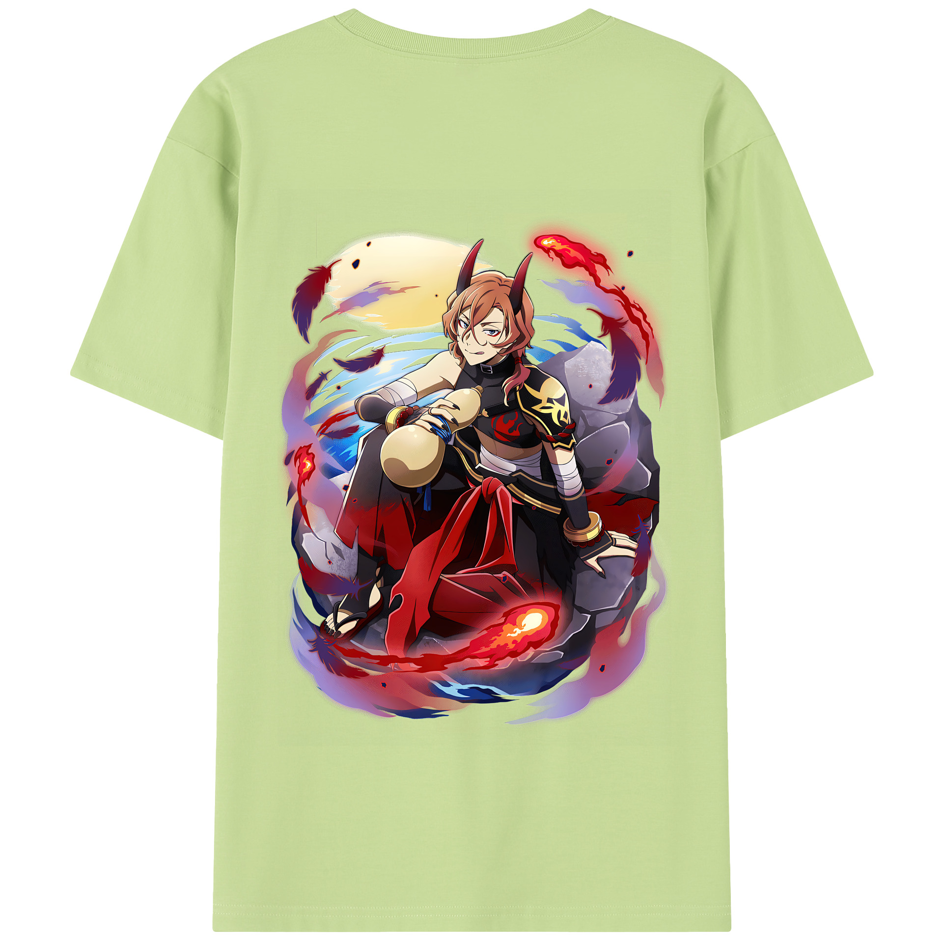 （画像用） 文豪ストレイドッグス Bungo Stray Dogs 綿100％半袖Tシャツ（背面プリント）